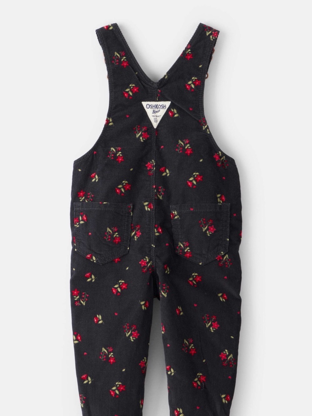Carter's Black Overalls with Red Cherry Print